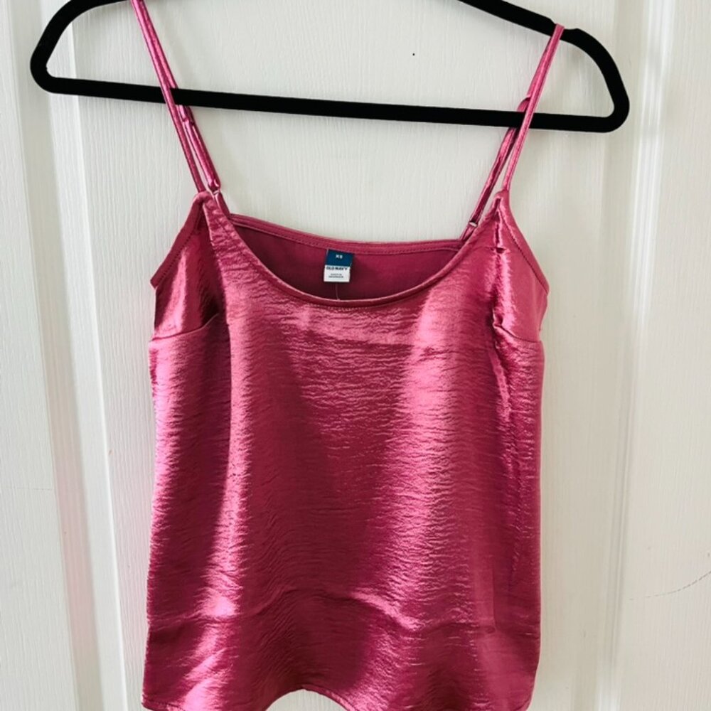 Satin Old Navy Pink Dressy Tank Top